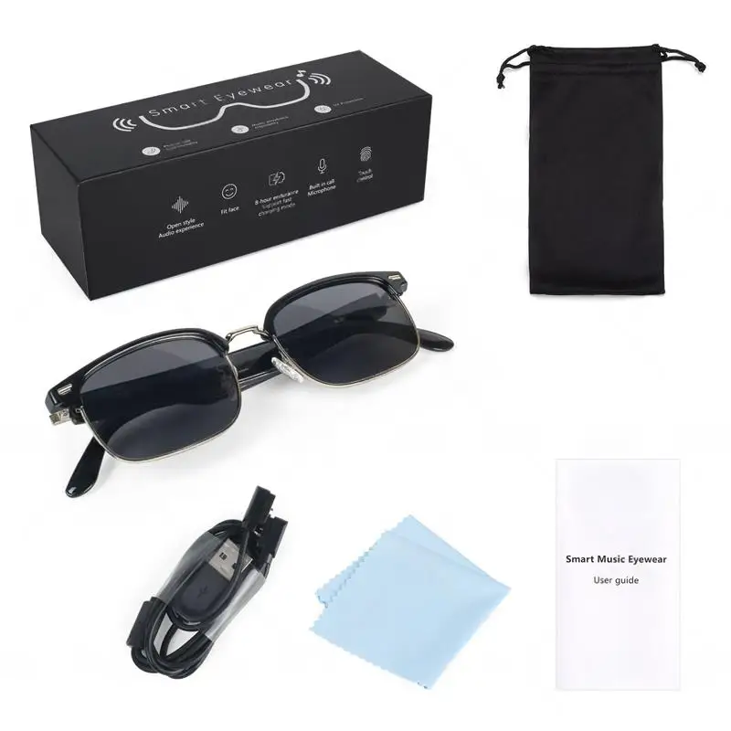 AI Smart Glasses Bluetooth Call Video Music Player Headset Support Multiple Languages Translation Color Changing Lenses