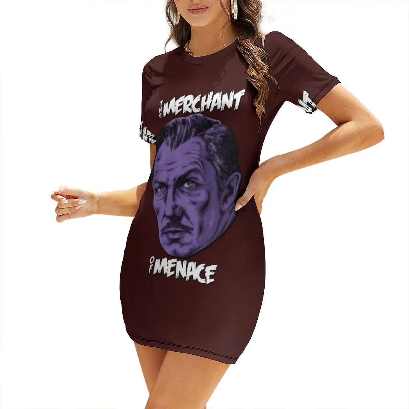 

Vincent Price The Merchant Of Menace Short-Sleeved Dress elegant women's sets Evening dresses Dress