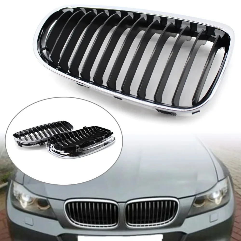 

Chrome Black Car Front Kidney Grille ABS Plastic Grill For BMW 3 Series E90 E91 LCI 328i 335i 2009 2010 2011