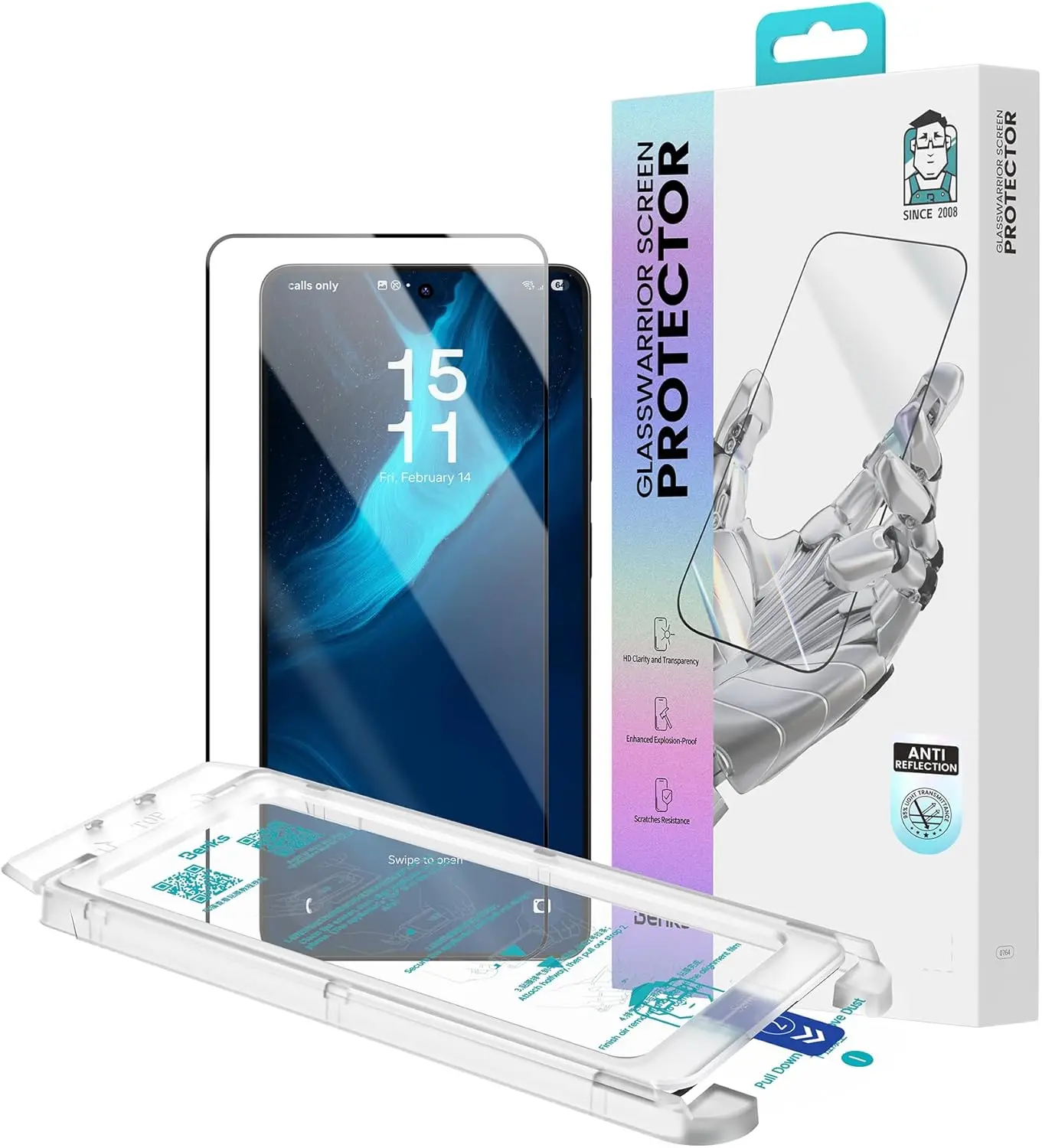 

Origina BENKS GlassWarrior AR For Samsung Galaxy S26 Ultra HD Tempered Glass Screen Protector With Installation Tray