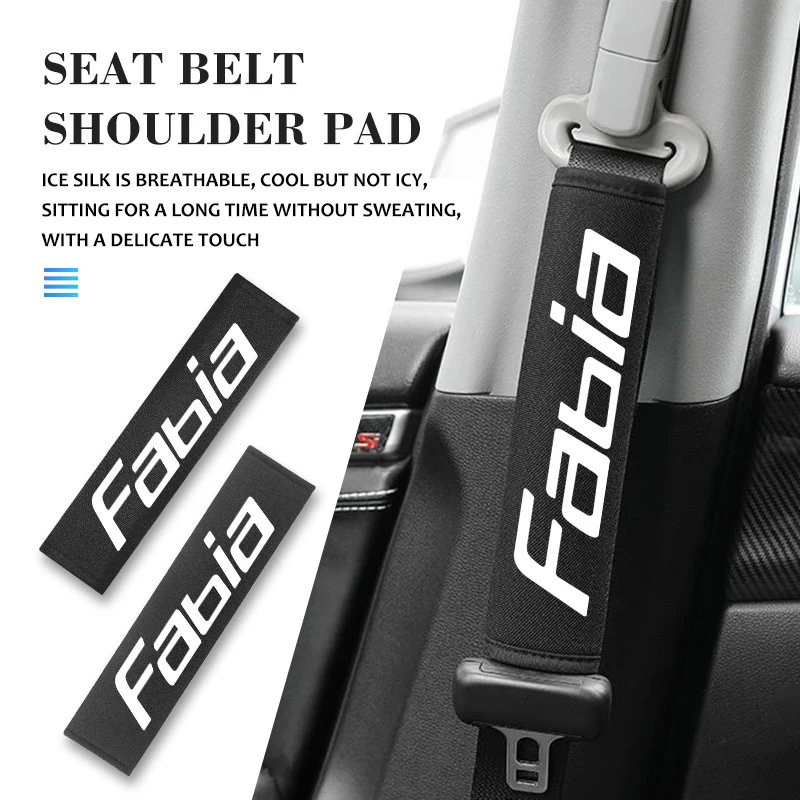 Adjustable Car Seatbelt Cover Seat Belt Anti-slip Pad For Skoda Octavia 2 3 MK3 Roomster Citigo Enyaq Superb Rapid