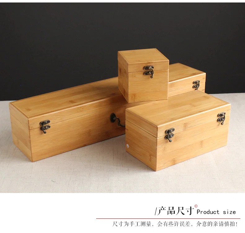 Boxes of bamboo antique boutique storage boxes packaging gift boxes, jewlery organizer  makeup storage