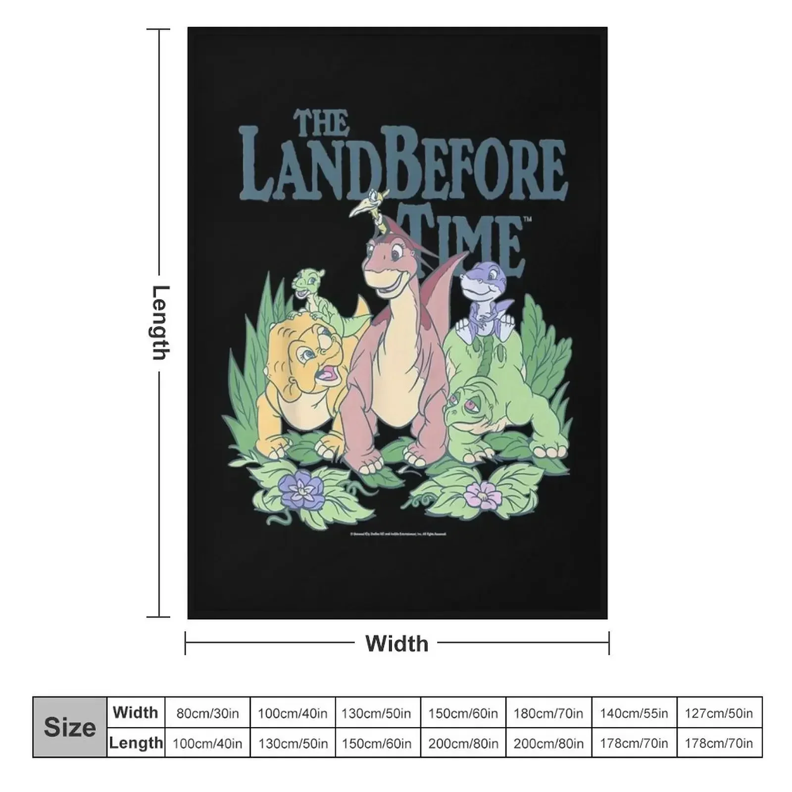 Land Before Time Pastel Dinosaur Friends Throw Blanket Hairy Hairys Nap Bed covers Blankets