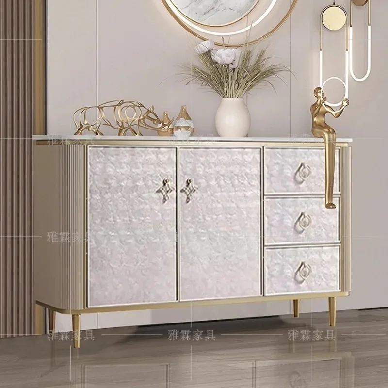 رف أحذية أوروبي مزدوج كبير الحجم مدخل فاخر متعدد الأغراض رف أحذية رخيص تخزين لهجة موبليس ديكور غرفة المعيشة #3