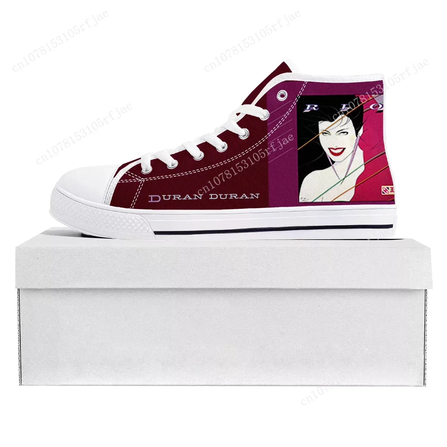 Dance Rock Band Duran Duran Fashion High Top High Quality Sneakers Mens Womens Teenager Canvas Sneaker Couple Shoes Custom Shoe