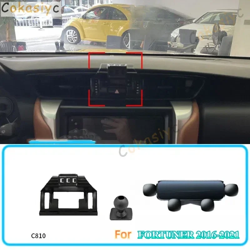 

Автомобильный держатель телефона для Toyota FORTUNER 2016-2021, гравитационная подставка, поддержка горизонтального GPS-кронштейна для мобильного телефона, аксессуары с басом