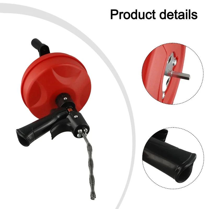 5M Pipe Dredging Machine Sewer Pipe Unblocker Snake Pipe Dredging Tool Professional Plumbing Snake Sewer Blockage Tool view 5