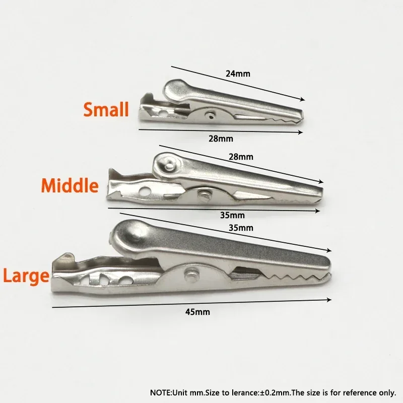 Car Auto Battery 28 35 45mm Metal Alligator Clip G98 Crocodile Electrical Clamps Testing Probe Meter Black Red with Plastic Boot