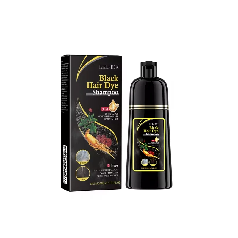 Shampoing 3 en 1 à base de plantes naturelles, 100ml, changement de couleur, cheveux gris au brun foncé, noir, nourrissant en profondeur, soins capillaires à la mode