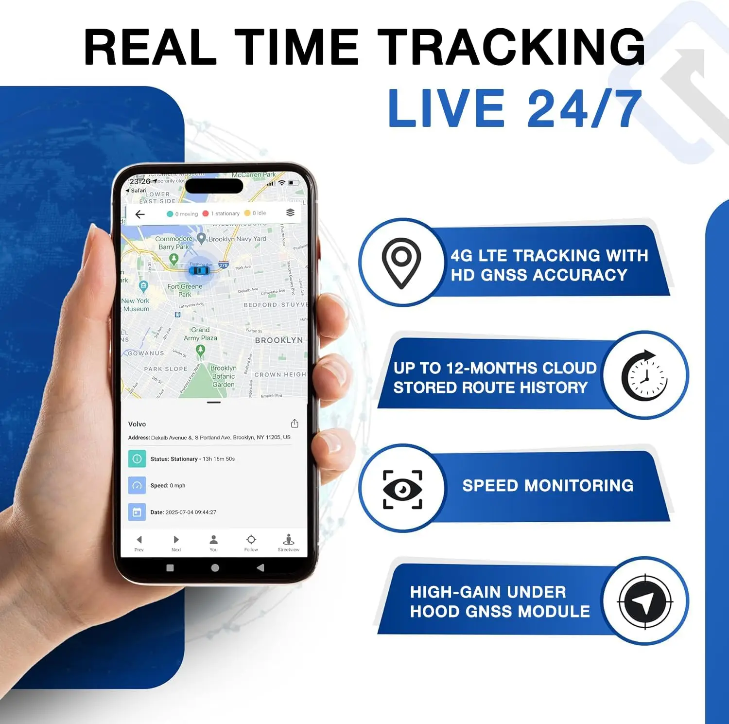 DB2-4G GPS Tracker for Vehicles – Real-Time Car & Van Tracking | 4G Fleet Monitoring | Easy Battery Install