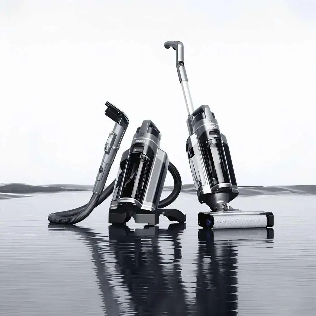 غسالة MEEDO 18 فولت، غسالة لاسلكية وسحب مكنسة كهربائية مدمجة، غسالة شاملة