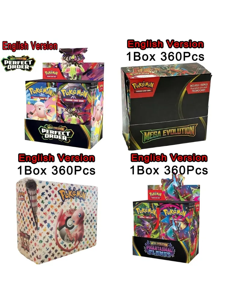 36style 360 szt. Kart Pokemon Angielskie WYŻSZYJ ZESTAW VIOLE 151 MEGA EVOLUTION Evolutions HIDDEN FATES Booster Box Kolekcjonerskie — 2