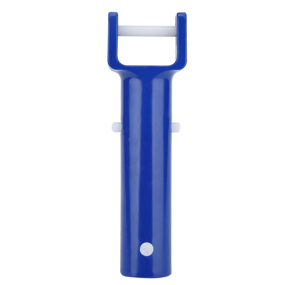 Blue V Shape Clip Brush Head Handle Replacement Handle Kit Plastic Handle with V-Clip for Swimming Pool Spa Vacuum