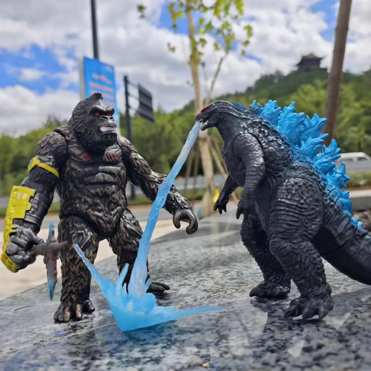 New Godzilla Breath Action Figure Godzilla Movie Model Nuclear Energy Injection Soft rubber Doll Movable Joints Toy For Kid Gift