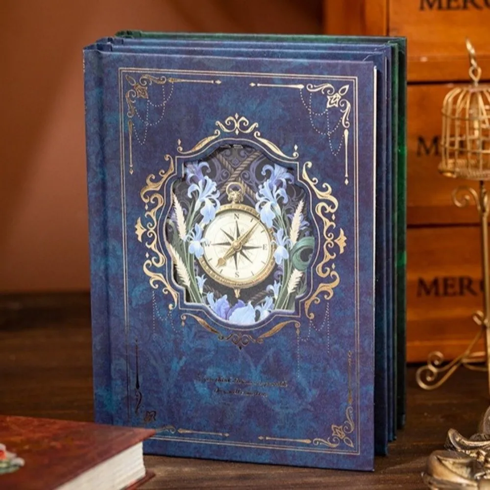 Paperback Vintage Hardcover Notebook Flower Butterfly Printed 192 Sheets Student Notepad Medieval Style Foil Stamping