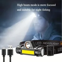 COB LED Fishing Headlamp Magnet Camping Headlight 3 Modes Super Bright USB Rechargeable Waterproof Head Torch Outdoor Flashlight