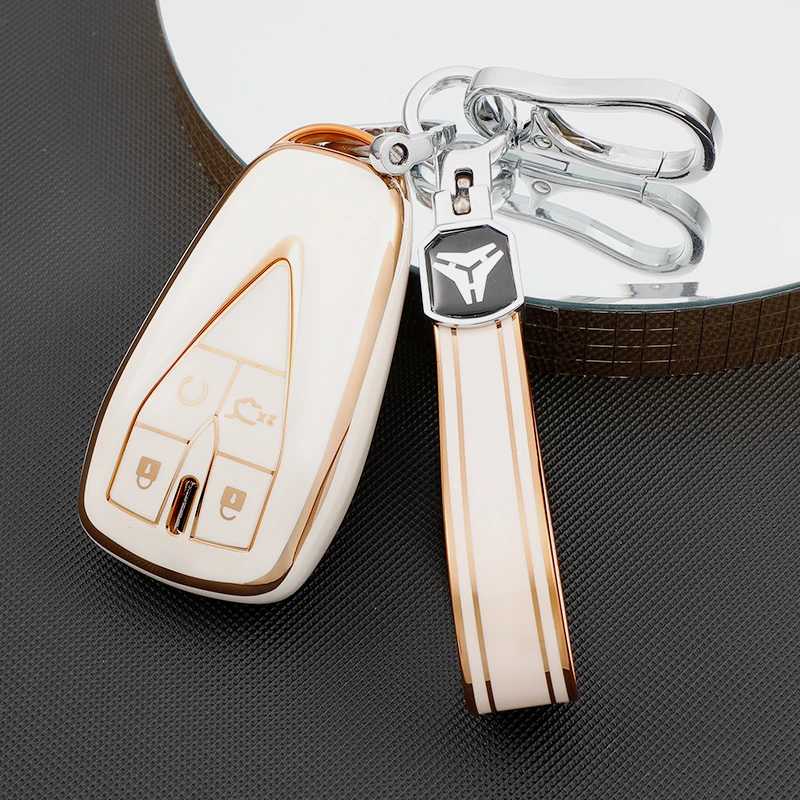 TPU Car Key Case Cover for Changan Plus CS55 PLUS CS75 PLUS Eado CS35PLUS CS35 UNI-T UNI K Oushang X5 X7 EV 2019-2022 Keychain