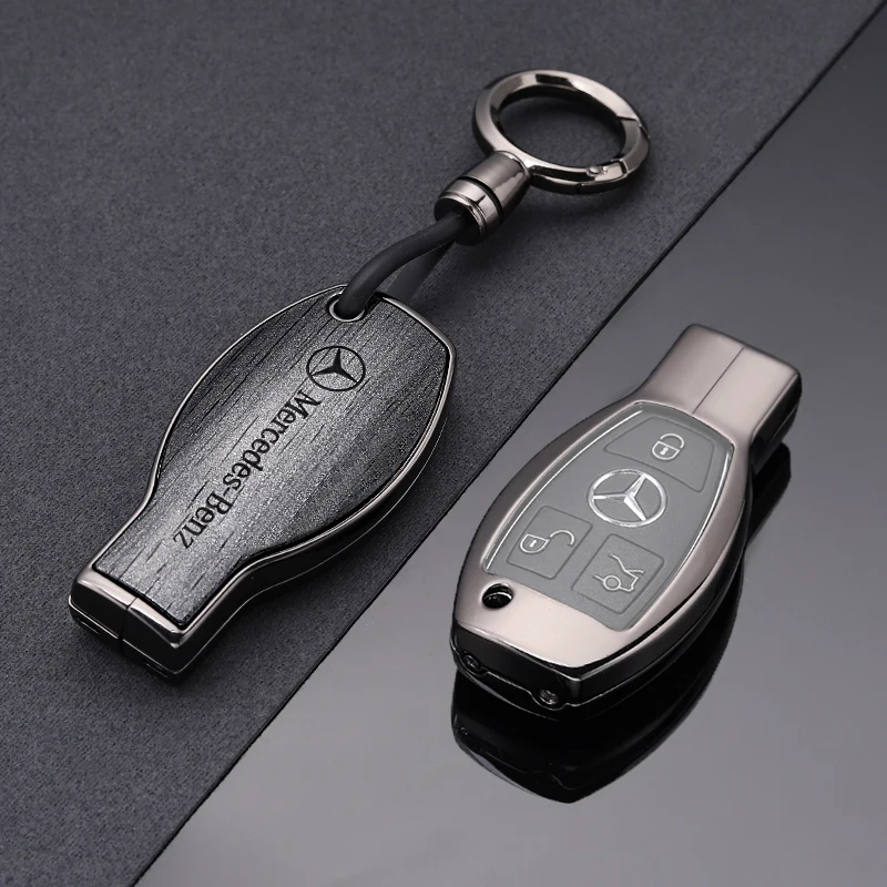 For Mercedes Benz A B C E Class GLS GLA GLK GLC CLS CLA AMG W176 W204 W205 W212 W463 Leather Car Remote Key Case Cover Shell