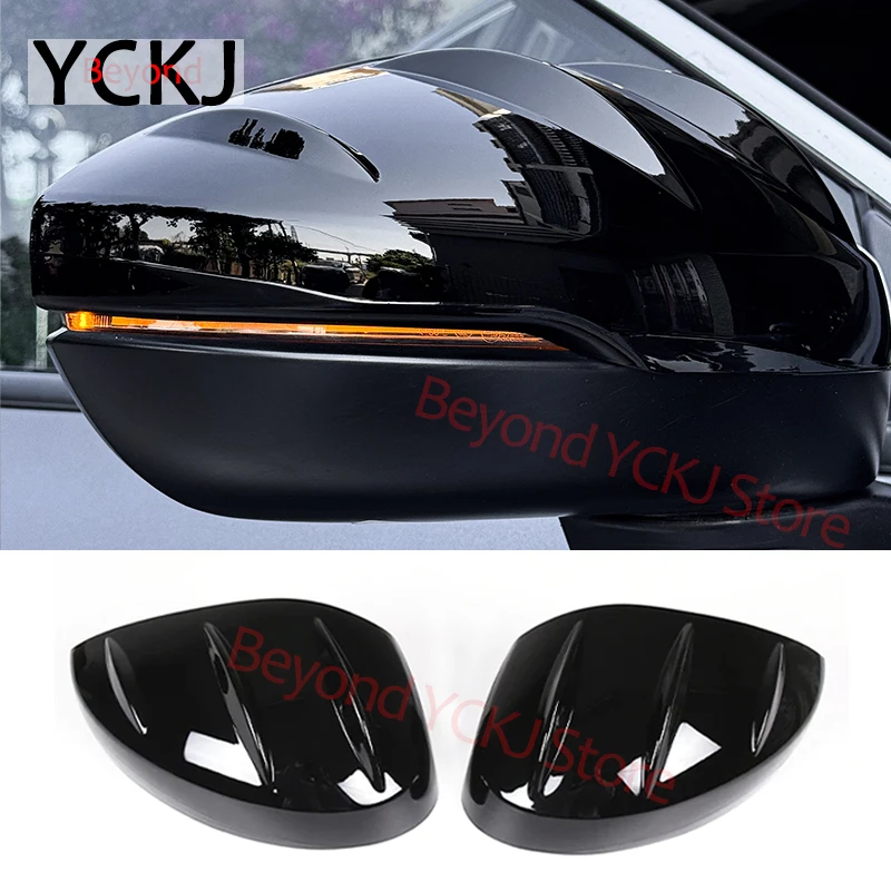 

2Pcs Rear View Side Mirror Cover for Honda Civic 2022 2023 11th Gen Side Mirror Protector Exterior Decoration Trim-Glossy Black