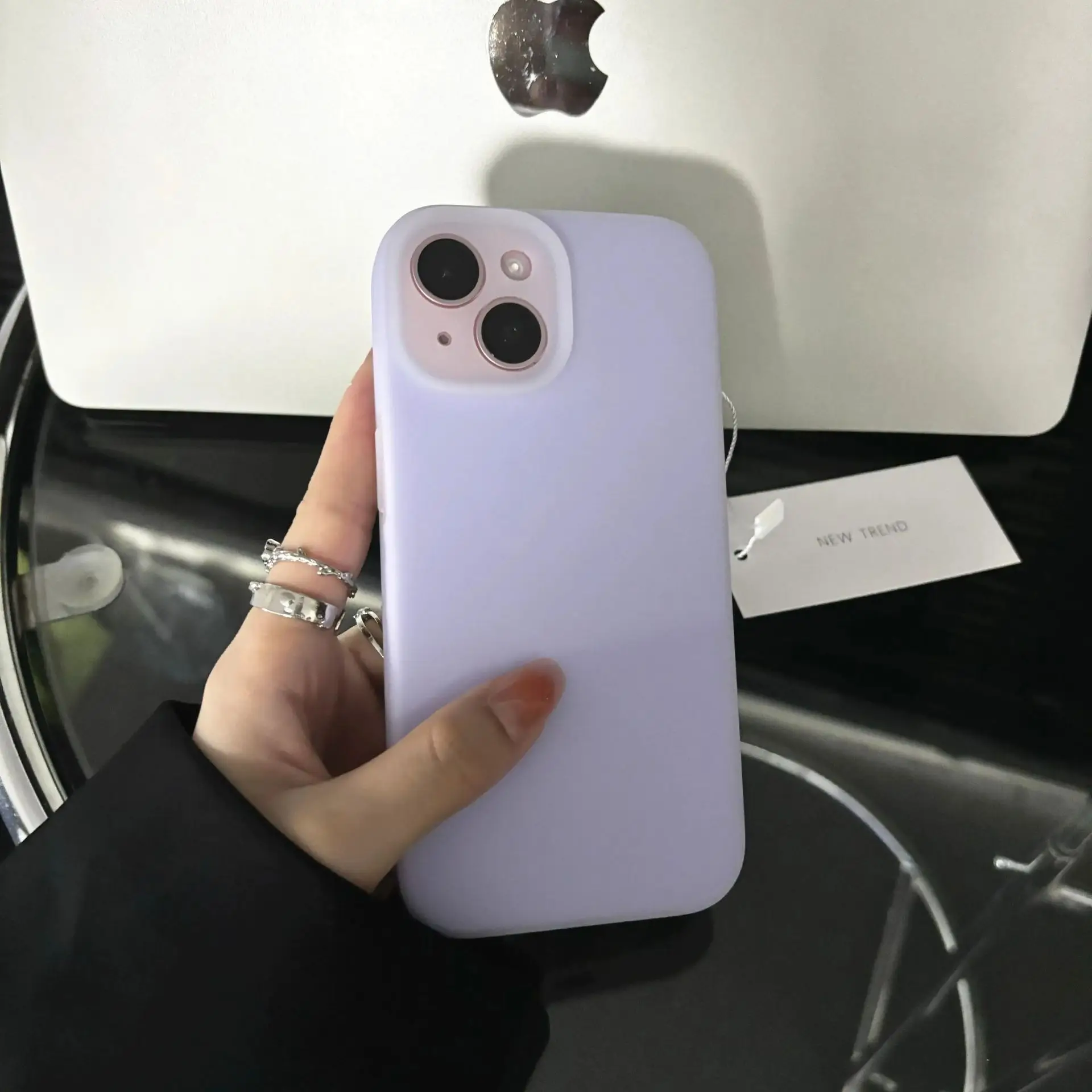 Silicone liquido gelatinoso, adatto per la custodia del cellulare iPhone16P, obiettivo all-inclusive Macaron, custodia protettiva Apple 15Pro.