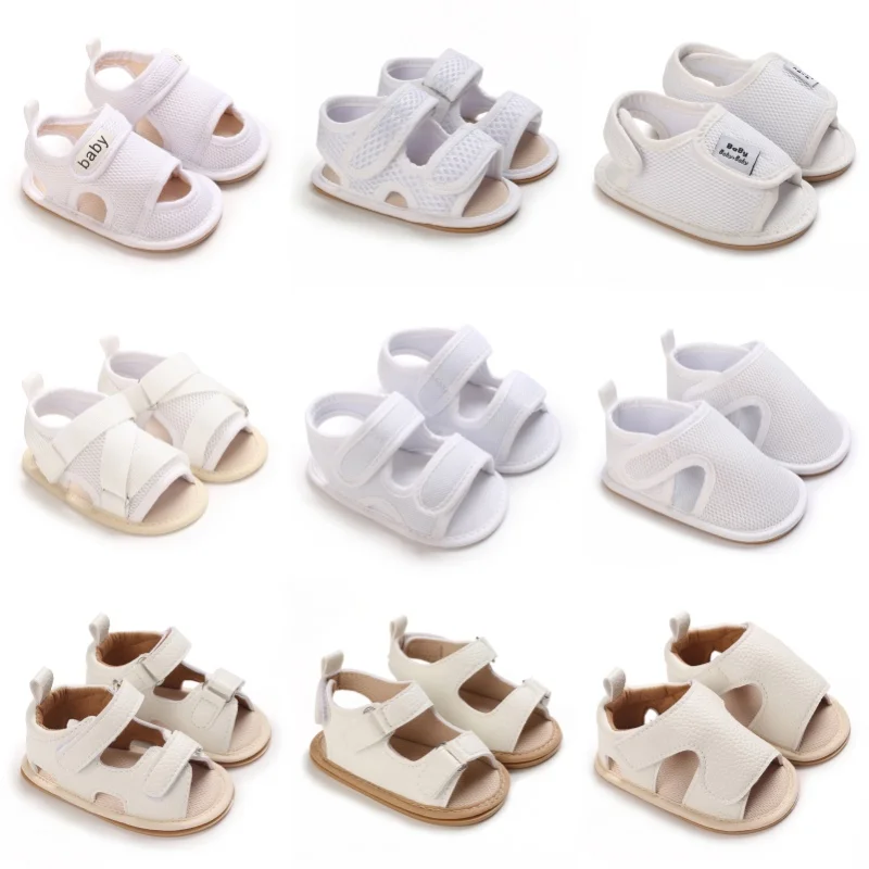 

Spring/Summer Baby Sandals Baby White Sandals 0-12 Months Pre Step Shoes Soft soled Sneakers Anti slip Shoes