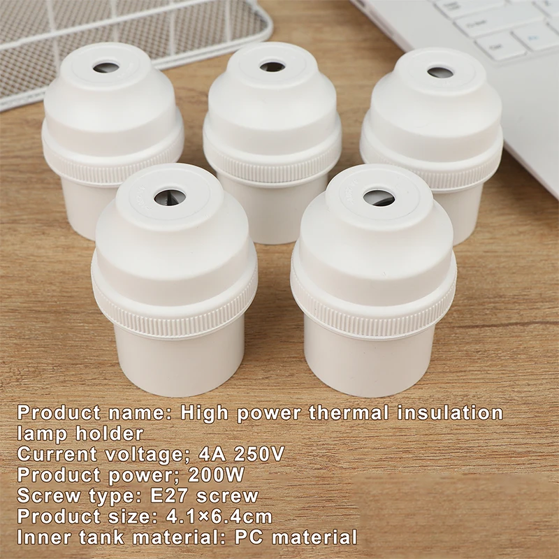 5Pcs High Temperature Resistant Shockproof Farmhouse Lamp Holder Household Heating Lamp Special Lamp Chandelier Holder