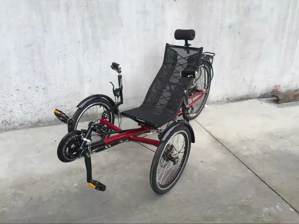 26 Inch Electric Recumbent Tricycle 500W 36V Motor 3 Wheel Ebike For Adults Outdoor Sports Cruising Electric Trike Bicycle image 4
