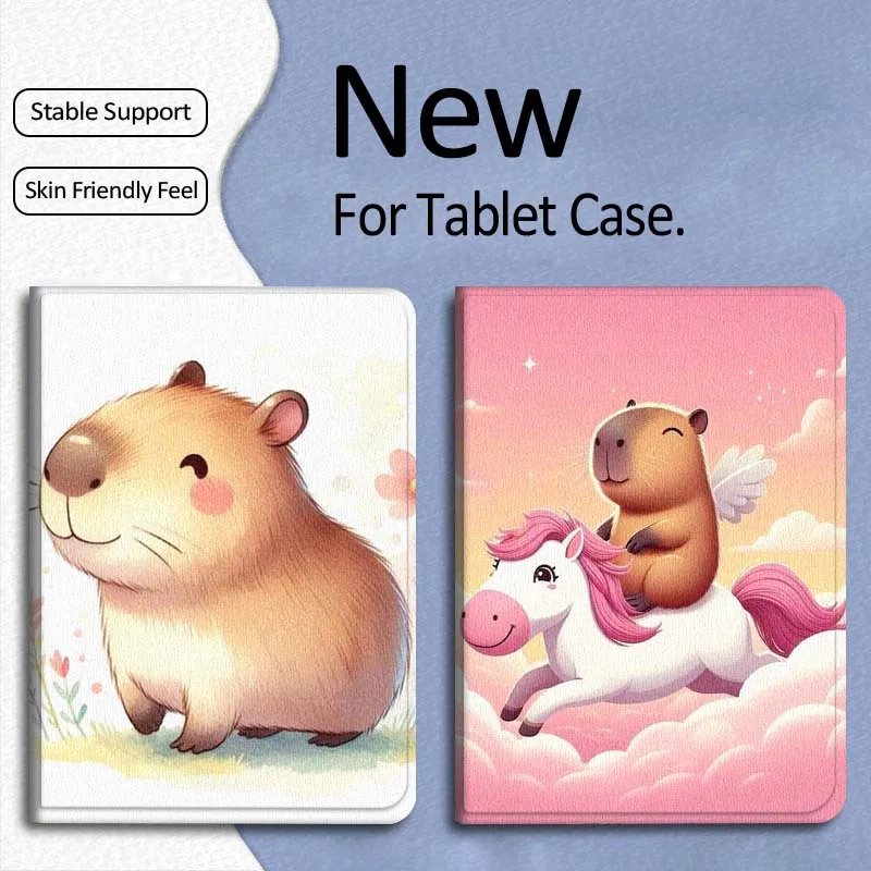 

Flower Art Cute Capybara For Xiaomi Mi Pad Mini 4 5 6 7 SE Pro Plus Redmi Pad 2 SE 2025 8.8 11 Foldable Tablet Case Gift