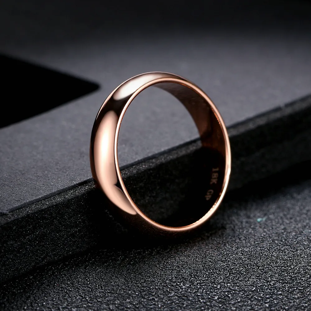 Wedding Gold Color Rings For Women Promise Dating Couple Rings Jewellry Women\' Men\' Ring Simple Fashion Jewelry Wholesale R049