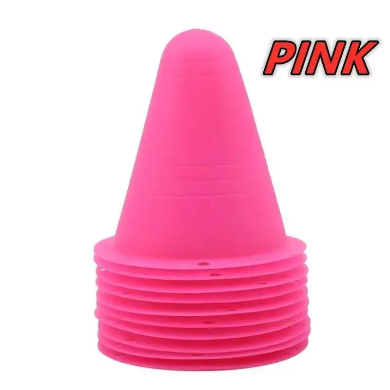 10 Pcs Football Marking Cup Marker Cones Slalom Roller skate pile Soccer Training Equipment