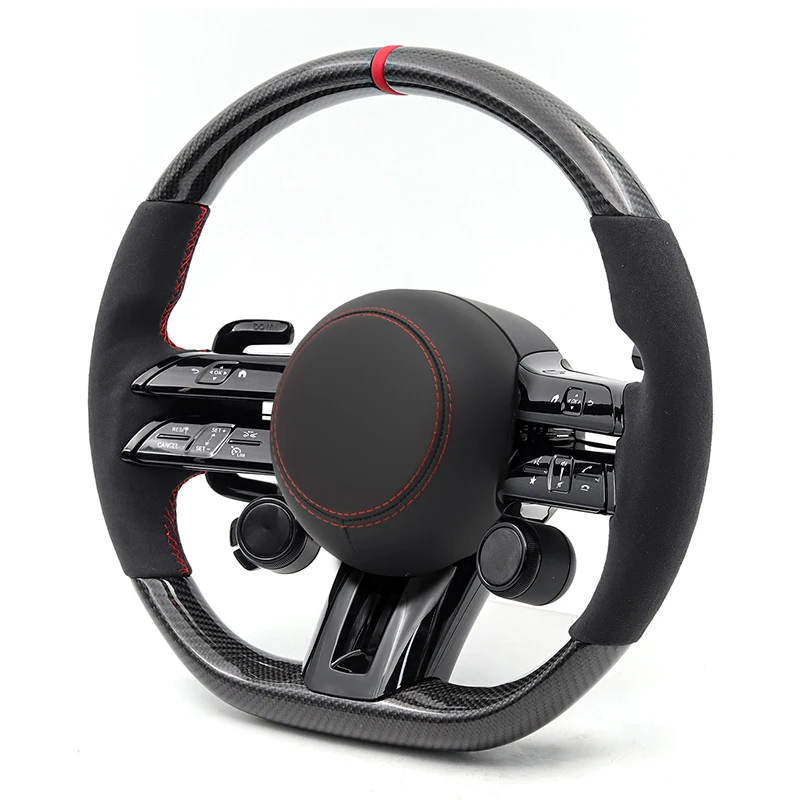 

Подходит для Mercedes-Benz W204 W205 W212 W213 W218 W177 W176 GLC GLE A B C E S Class AMG Руль из углеродного волокна Автомобильные аксессуары