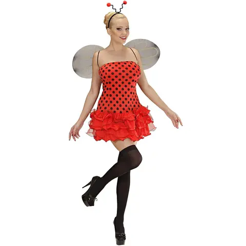 Women Halloween Costume Sleeveless Polka Dot Striped Witch Fairy Cosplay Dress Headband Cape Gloves