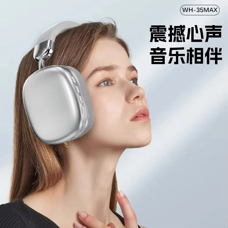 WH35 MAX سماعة رأس لاسلكية بلوتوث V5.3 مرحبا فاي 40 مللي متر كبير ديناميكي لفائف عادية موضة عصرية سماعات رياضية ﻿ هدية