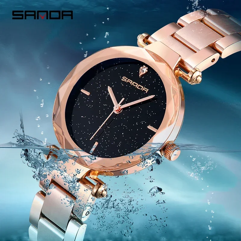 2018 Luxury Brand Rose Gold Watches Women Fashion Quartz Starry Sky Dress Waterproof WristWatch Casual Clock Relogio Feminino