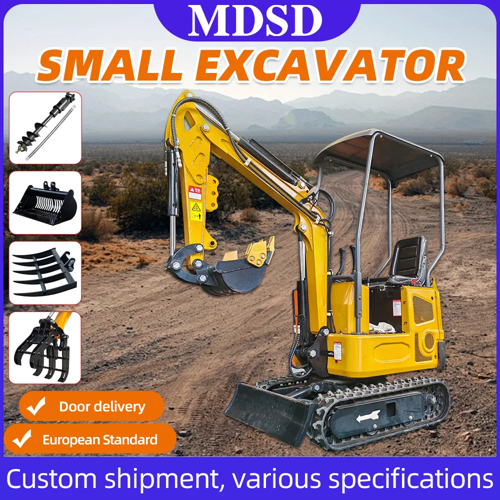 Цена по прейскуранту завода-изготовителя, дешевый мини-экскаватор 0,8-2 т, гидравлический небольшой баггер CE/EPA, микрогусеничный экскаватор, дизельный мини-экскаватор, доставка DDP