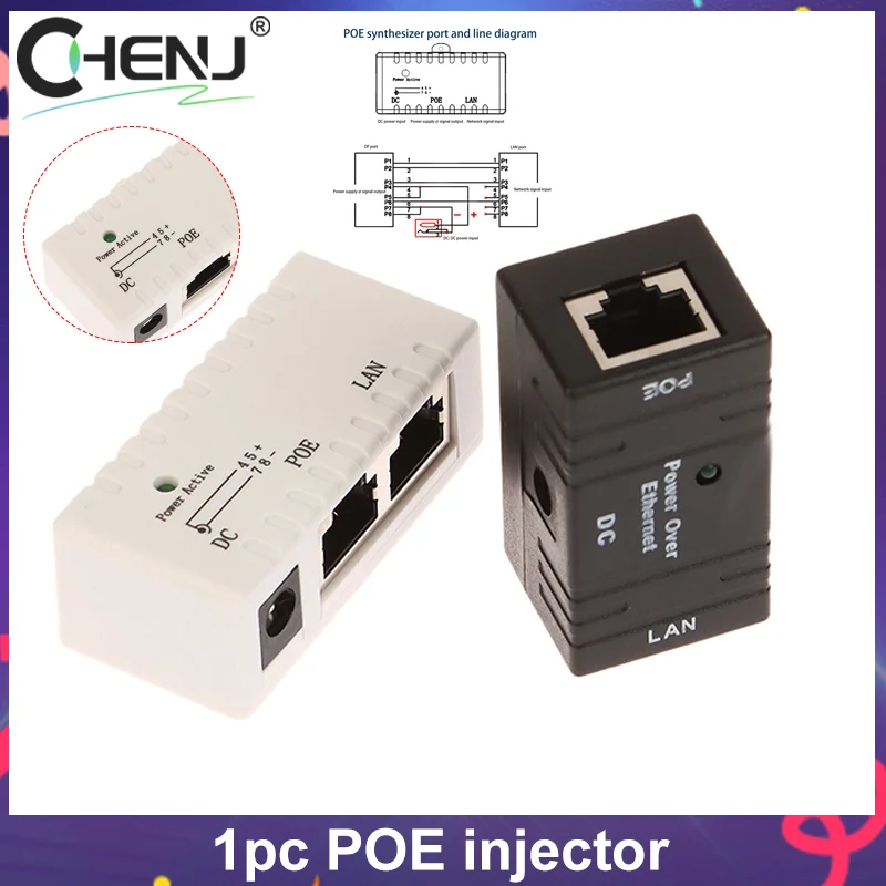 

1 Piece 10/100Mbps 5V-48V/2A POE Injector Power Splitter For IP Camera POE Adapter Module DIY Accessories