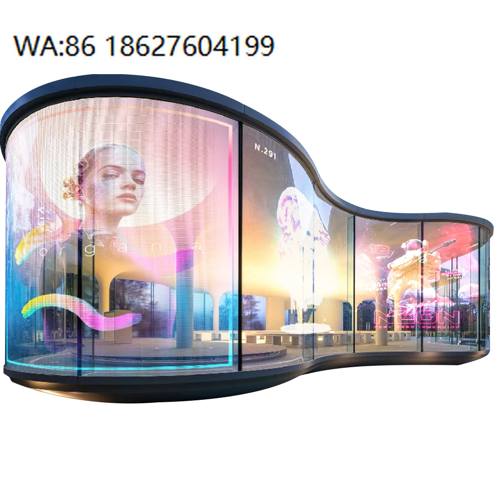 P4 Full Color LED Display Screen Reefilm Flexible LED Film with High Transparency - view 4