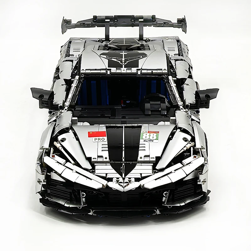 جديد عالي التقنية Guly 10622S MOC فضي ‌ Hypercar C8 نموذج اللبنات الطوب لتقوم بها بنفسك لعبة ألغاز لهدايا عيد ميلاد الأطفال