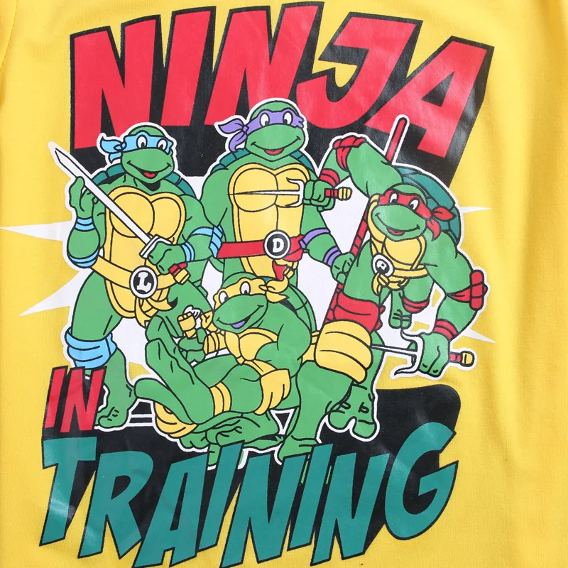 Teenage Mutant Ninja Turtles Cartoon T-shirt Clothing Children\'s Summer Tops Cotton Comfortable Short-sleeved Anime Clothes Gift