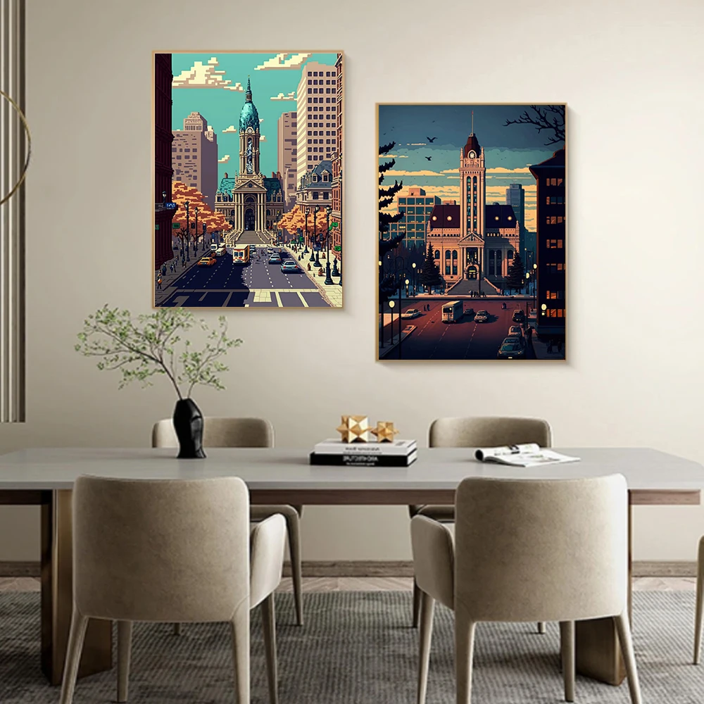 5D Diy Diamant Malerei Urban Architectural Foto Full Diamond Mosaik Stickerei Kreuzstich Kit Strass Kunst Werkzeug Home Decor – Detail 1