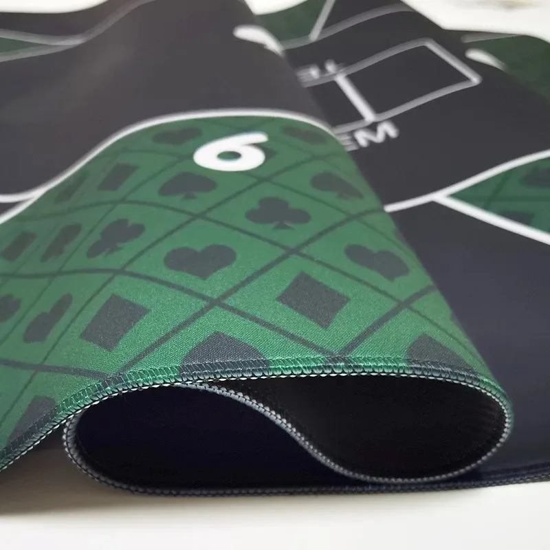 حصيرة طاولة البوكر Texas Hold 'em، مصممة بدقة 120 × 60 سم، مفرش طاولة بوكر صامت ومضاد للانزلاق، مفرش طاولة ملحقات الألعاب #4