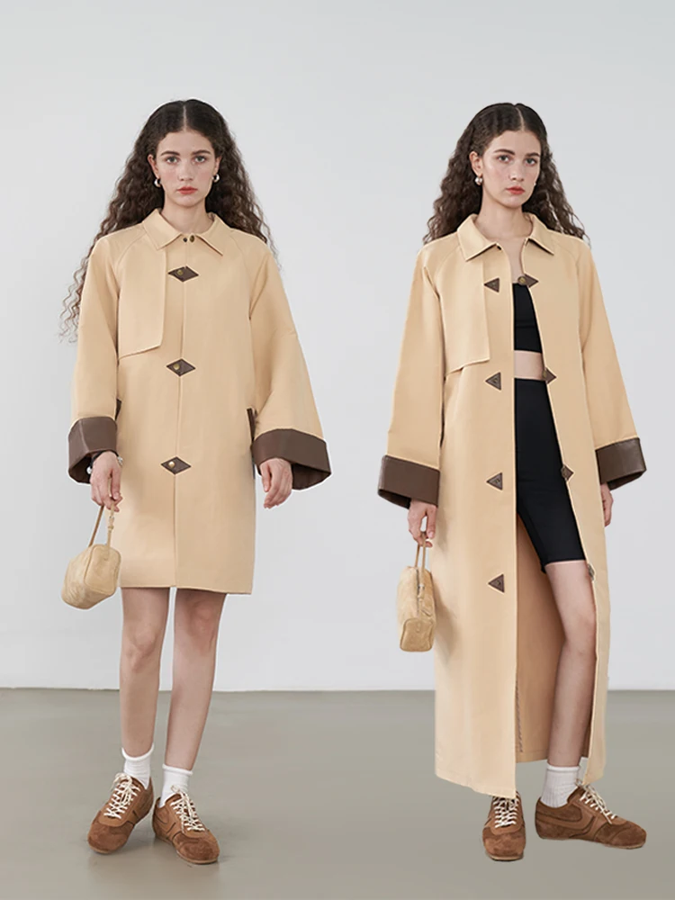 

Retrii Briti Sle Leather Jaet Женское ортопальто с пуговицами све Long And ort Sles Cradle Journey Series