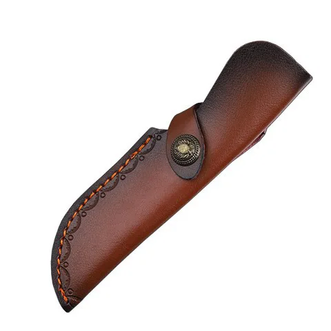 

21cm / 23cm /24.5cm Universal Exquisite Embossed Cowhide Fixed Blade Knife Cover Leather Case Sheath Scabbard Holsters for Knife