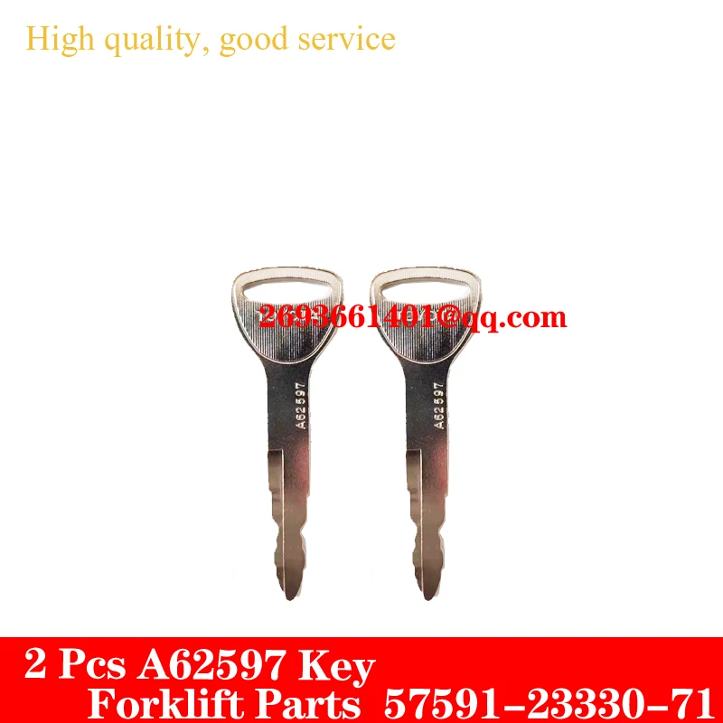 2 PCS A62597 Key 57591-23330-71 For Toyota Forklift.