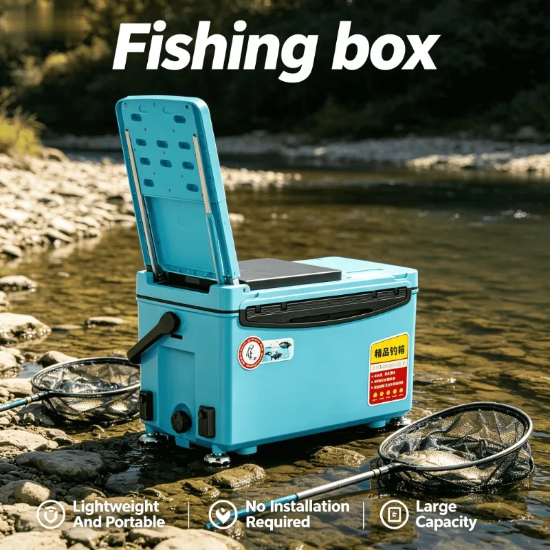 

Rod Holder Bait Tray Storage Portable Foldable 2025 New Ultra Lightweight Multifunctional Fishing Tackle Seat Box Outdoor Gear
