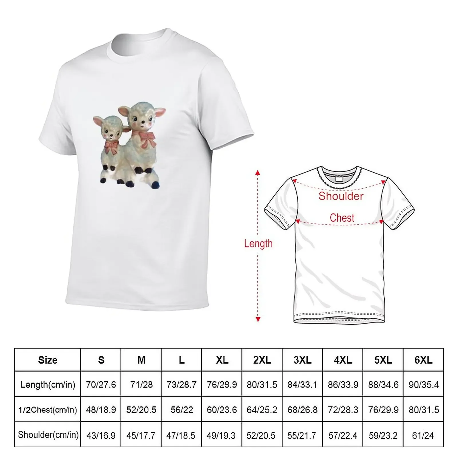 New Kitsch lamb figurine T-Shirt Short t-shirt Anime t-shirt oversized t shirt black t-shirts for men