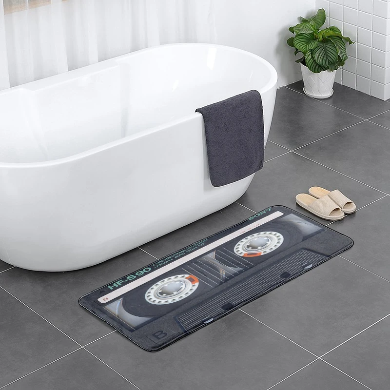 Retro Cassette Music Tape Floor Mat Multiple Choice Funny Entrance Door Mat Living Room Kitchen Non-Slip Carpet Bathroom Doormat