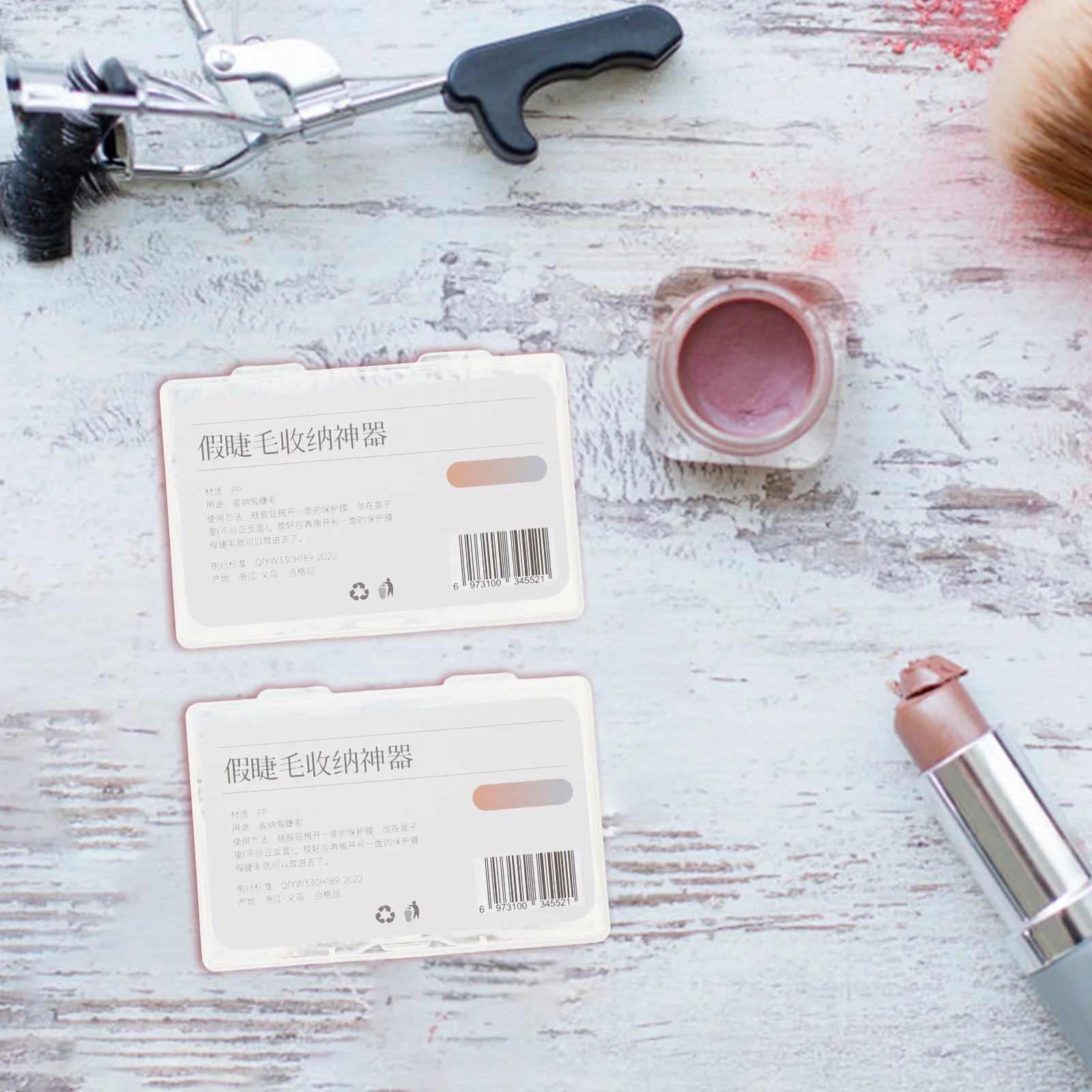 2-teilige Wimpern-Organizer-Box: Transparenter Wimpern-Aufbewahrungskoffer mit staubdichtem Deckel – tragbarer Halter für falsche Wimpern für unterwegs zu Hause