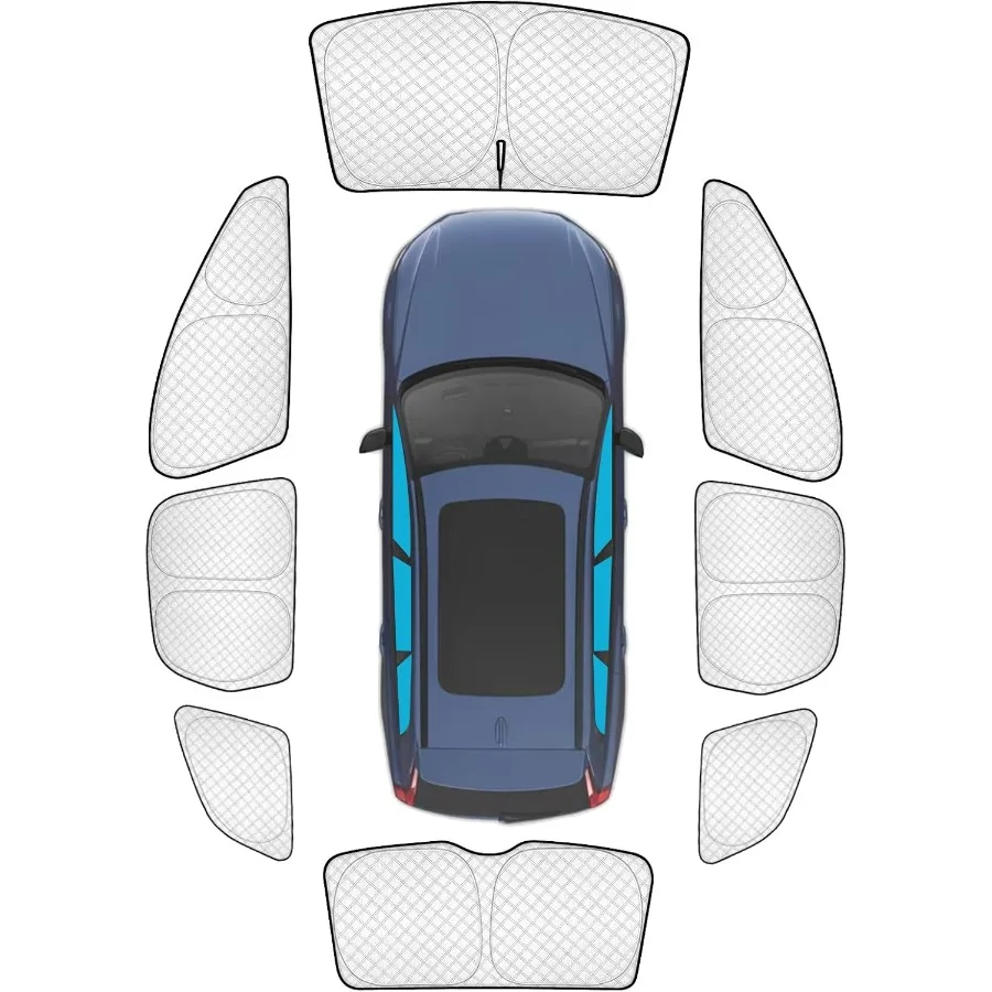 

8pcs Thicken Full Sun Shades for Volvo XC60 20182025 Accessories Car Window Covers Sunshade for Windshield Side Rear UV Block a