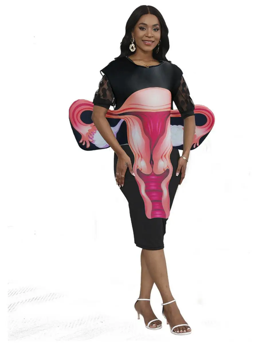Nouveau loween impression numérique éponge Costume Costume orgue humain coeur enfants adultes scène Performance Polyester matériel